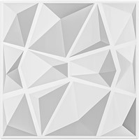 Art3d 3D Wall Panels White Diamond  12 Tiles