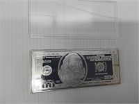3.5 ozt  .999 silver note