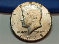 OF) 1968 D silver Kennedy half dollar