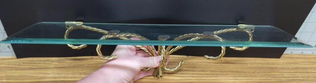 Glass & brass shelf