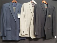 3 designer-style suits