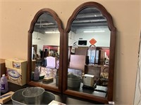 Pair Framed Dresser Mirrors, See Details