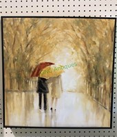 Framed print on canvas artwork piece - a walk