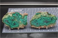 Chrysocolla & Malchite Slabs W/pyrite Inclusions