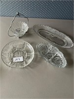 4 MISC CANDY DISHES