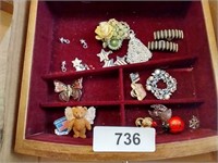 Assorted Earrings, Broaches & Charms