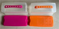 Pair of Plastic Bread Loaf Storage Containers
