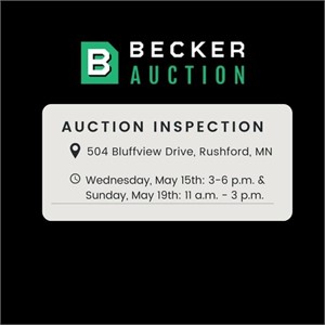 Inspection Dates: Sunday, May 19th: 11 a.m.-3p.m.