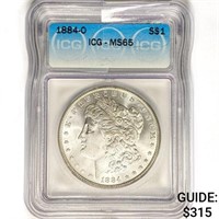 1884-O Morgan Silver Dollar ICG MS65