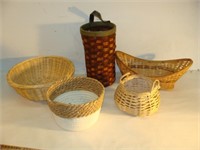 Five Reed Baskets