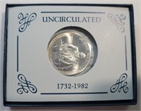 1982-D Uncirculated Silver Washington Comm. 1/2 $