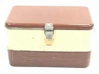Vintage Metal Little Brown Chest Cooler