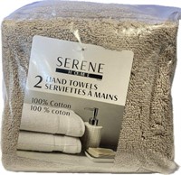 Serene Home 2 Hand Towels, Beige ^
