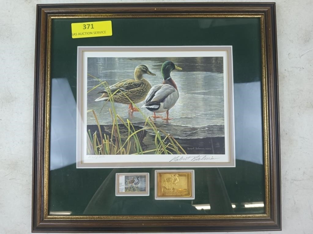 Framed Robert Bateman # 2160 of 7691 duck 15x15.5