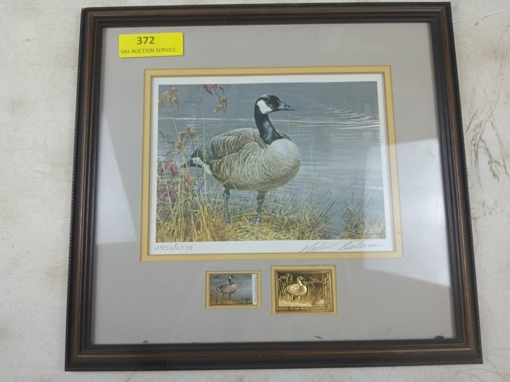Framed Robert Bateman # 2437 of 2578 duck 15x15.5