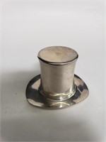 Sterling silver top hat toothpick holder