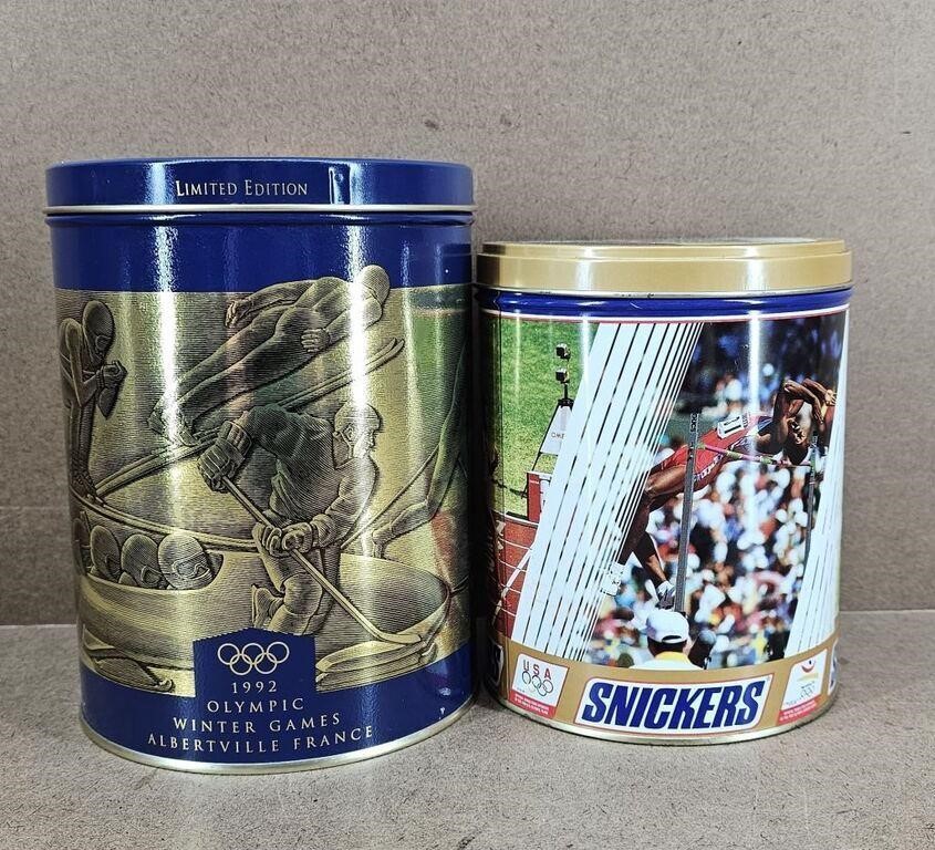 1984 & 1992 Olympic Tins by Snickers / Uncle Bens