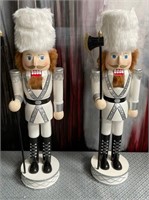 11 - PAIR OF HOLIDAY NUTCRACKERS 24"T (P1)