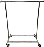 Metal Foldable Clothing Rack With Wheels