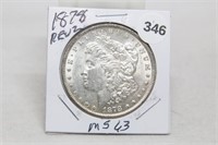 1878 reverse of '79 MS63 Morgan Dollar