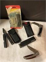 Lot of Knives with cases, hunting knife