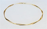 14k Gold Italian 9" Bangle Bracelet