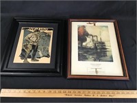 Pair of framed items shown