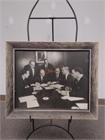 Framed Grayscale Conference Room Print