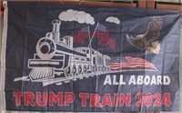 All Aboard Trump Train Flag - 3'x 5'