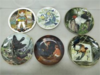 5 collector plates- one hanging plate art