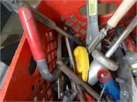 Crate of Hand Tools & Hardware