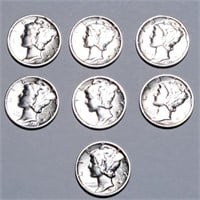 7 Mercury Silver Dimes