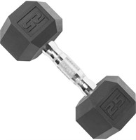SET OF TWO 25LB BARBELLS WITH CONTOURED HANDLES