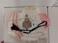 Group antique ladies clothing, lace, Edwardian /