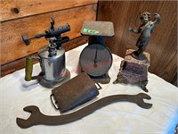 Assorted Primitives: Torch, Scale, Statue, Cow