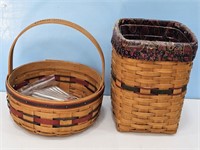 Mini Longaberger waste basket in crisco cookie