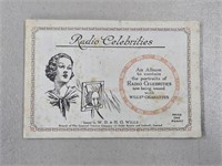 1934 Wills Cigarettes Radio Celebrities Portraits-