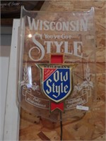 Old Style Beer Wisconsin Lighted Sign