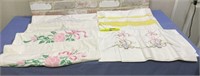 BOX LOT: 4 PAIRS OF HAND STITCHED PILLOW CASES