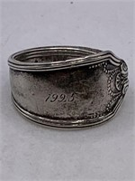 STERLING SILVER RING ENGRAVED 1925