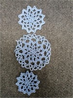 Lot of 3: Vintage handmade doilies