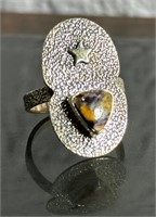 925 Sterling Silver Exotic Gemstone Ring