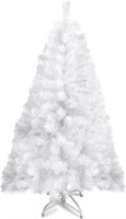 Prextex 4 Feet White Christmas Tree - 320 Tips,...