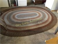 Older large oval area rug