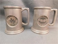 Beer Steins 5" T, 5.5" W. One honors the