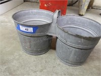 Double galvanized pail