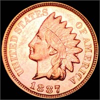 1887 Indian Head Penny GEM BU RED