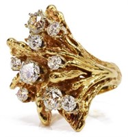 ESTATE 14KT YELLOW GOLD & 2.08CTTW DIAMOND RING