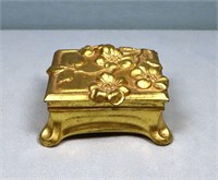 Arts Nouveau Gilt Brass Trinket Box