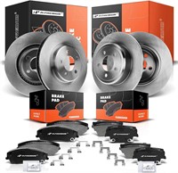 A-Premium Brake Rotors+Pads Kit 12-PC Set F&R
